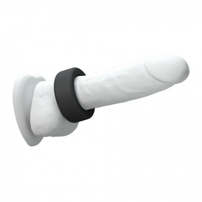 Широке ерекційне кільце Love To Love COOL RING BLACK ONYX, вид збоку, демонструє текстуру