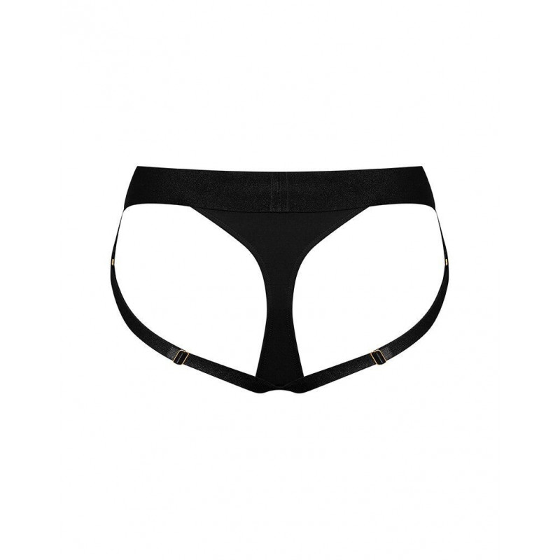 Елементи дизайну трусиків-стрінгів Strap-On-Me HEROINE HARNESS S: металеві кільця та фурнітура