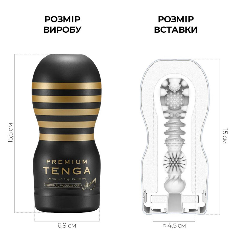 Мастурбатор Tenga Premium Original Vacuum Cup Strong – детальний вигляд текстури зблизька