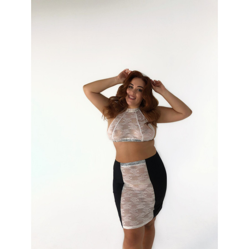 Комплект рольового костюма покоївки D&A Аделі XL: топ, спідниця, аксесуари