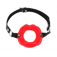 Кляп-розширювач Art of Sex Gag Lips у формі губ, натуральна шкіра — Keks-Hub