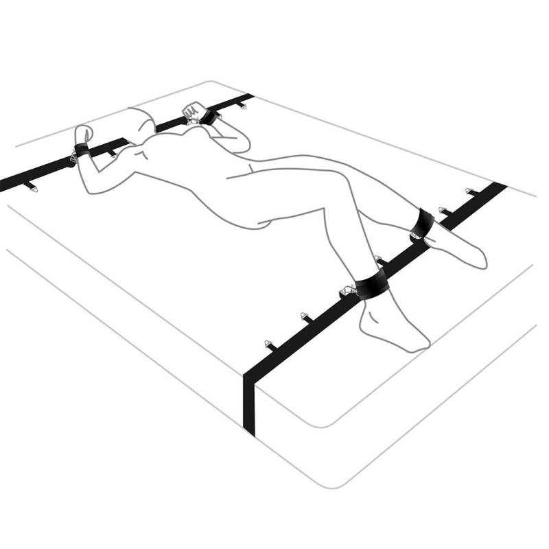 Розтяжка Art of Sex BDSM Stretching Love - вид збоку, демонстрація регулювання довжини