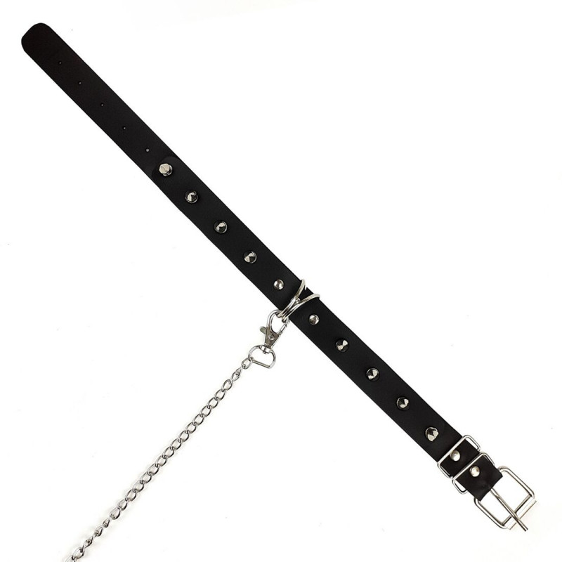 Нашийник Art of Sex з шипами - комплект з повідцем