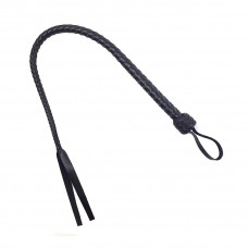 Батіг гнучкий Art of Sex Снейк, натуральна шкіра, чорний, 80 см — Keks-Hub