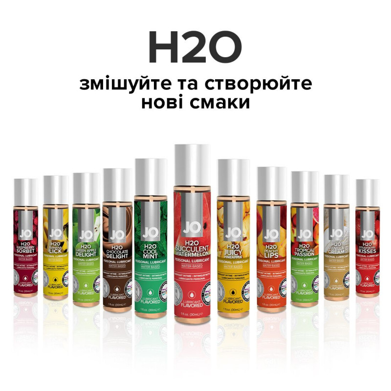JO H2O Watermelon 60 мл - упаковка та етикетка, деталі брендингу JO