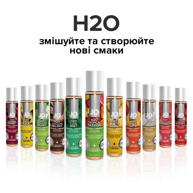 JO H2O Tropical Passion 60 мл - склад без цукру та гліцерину, безпечний для використання