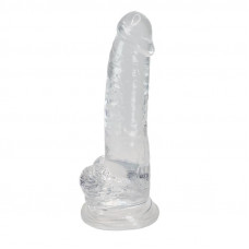 Прозорий фалоімітатор Alive Jelly Dildo Torrent 20.6см, ТПЕ, присоска, діаметр 4.5см