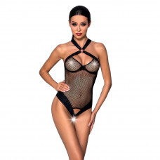 Сітчастий боді з халтером Passion Amanda Body L/XL, black — Keks-Hub