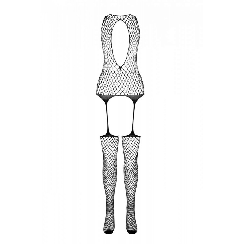 Сітчастий чорний бодістокінг Casmir CA003, акцент на виріз