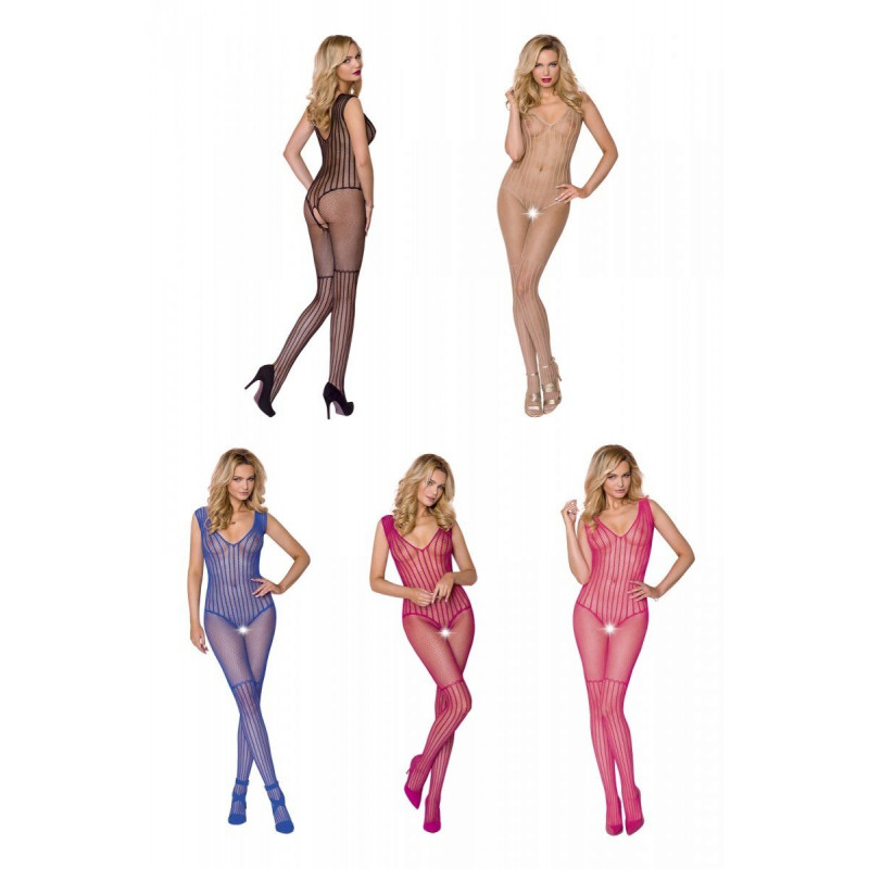 Модель демонструє чорний бодістокінг Casmir CA006