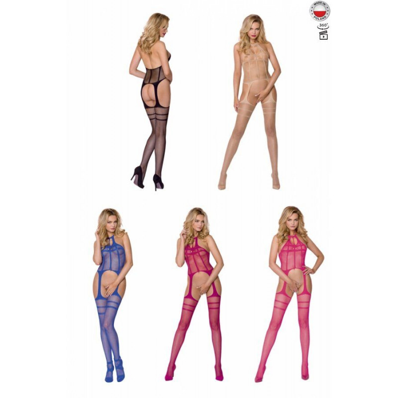 Сітчастий чорний бодістокінг Casmir CA008: тканина та фурнітура