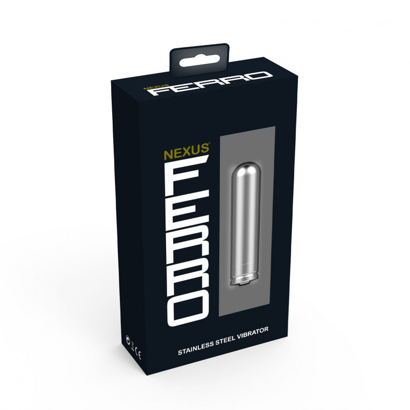 Вібропуля Nexus Ferro металева матова 2в1 - текстура металу