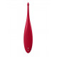 Вібратор Satisfyer Twirling Fun Poppy Red, вид збоку, демонстрація гнучкої головки