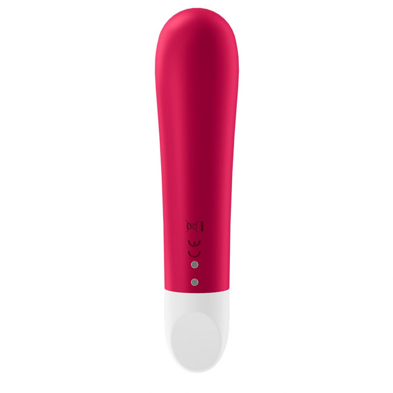 Червона віброкуля Satisfyer Ultra Power Bullet 1 в комплекті з кабелем для зарядки