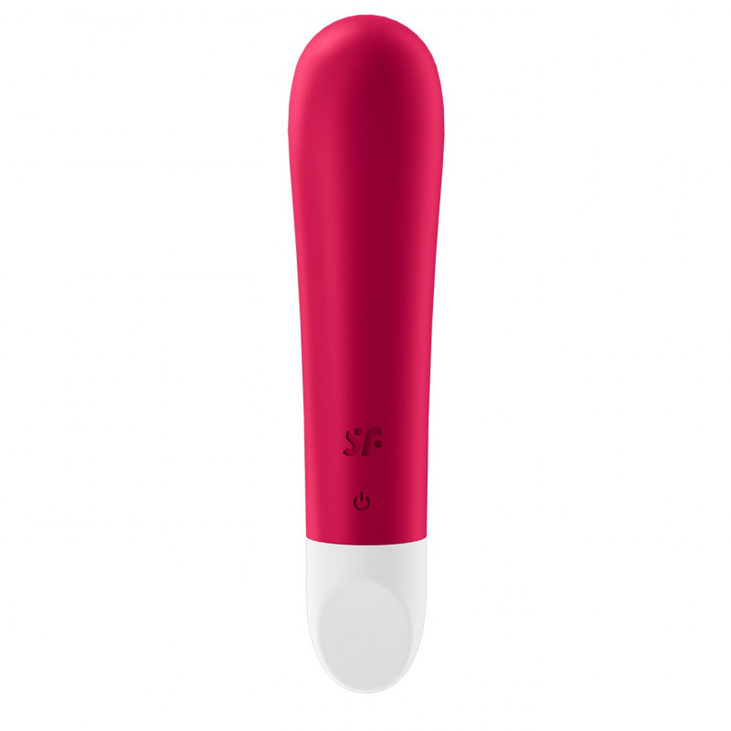 Червона віброкуля Satisfyer Ultra Power Bullet 1, демонстрація розміру та дизайну