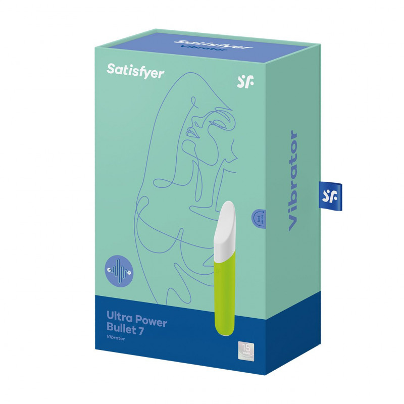 Мінівібратор Satisfyer Ultra Power Bullet 7 зелений, демонстрація розміру