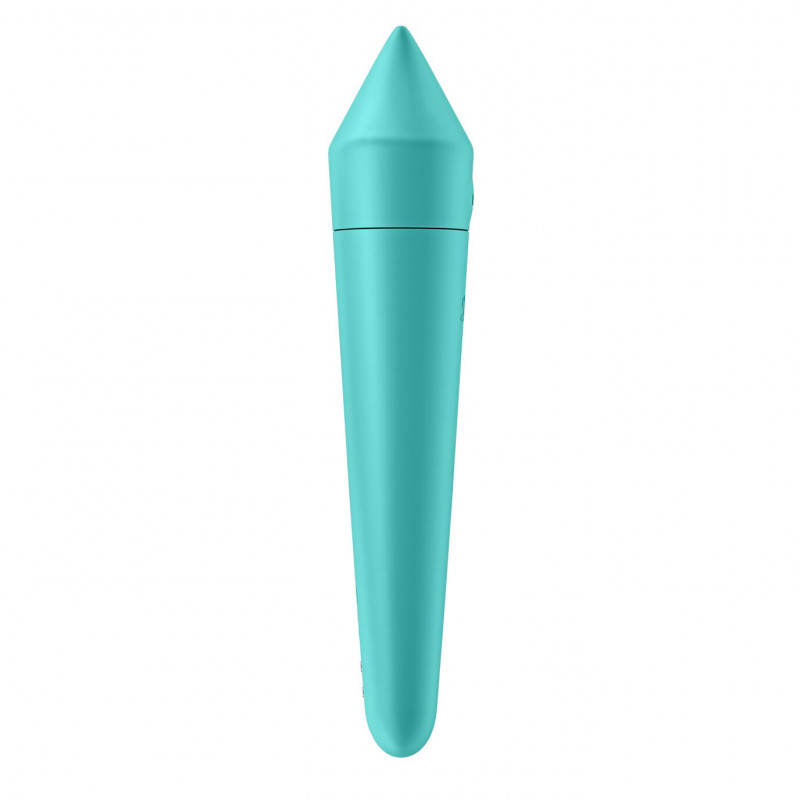 Упаковка смарт міні-вібратора Satisfyer Ultra Power Bullet 8 Turquoise, що підкреслює преміальність