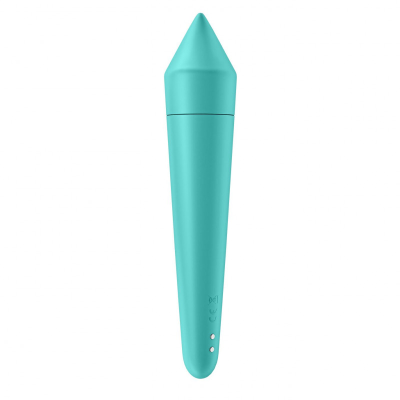 Детальний вигляд смарт міні-вібратора Satisfyer Ultra Power Bullet 8 Turquoise, акцент на текстурі матеріалу