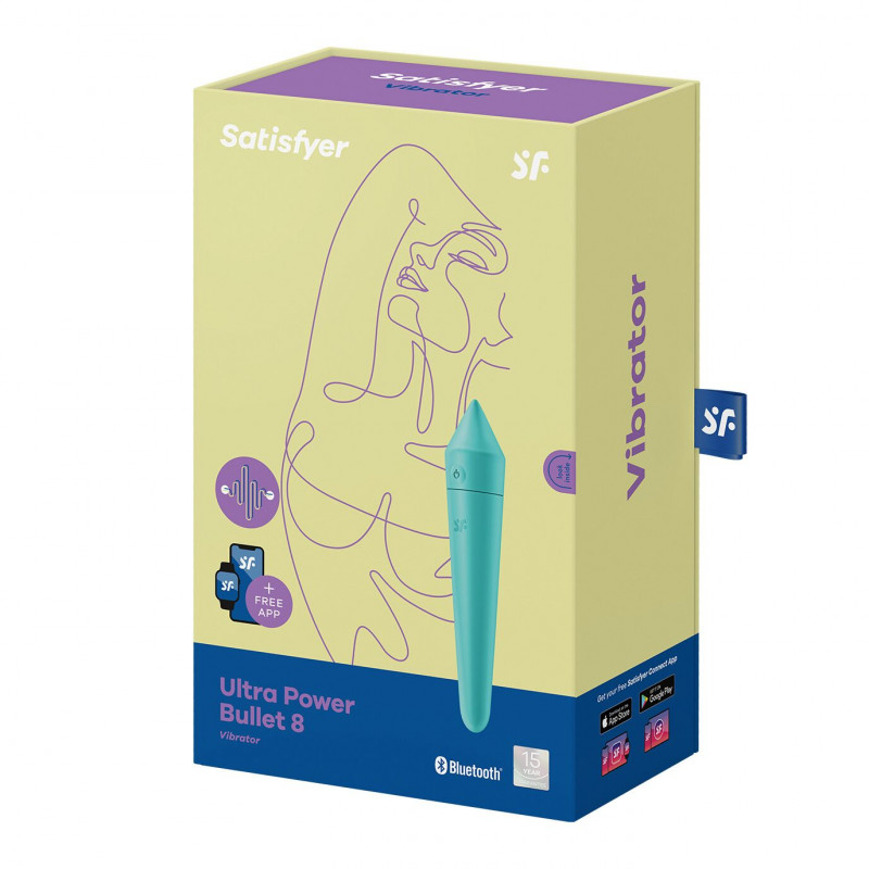 Комплектація смарт міні-вібратора Satisfyer Ultra Power Bullet 8 Turquoise: аксесуари та інструкція