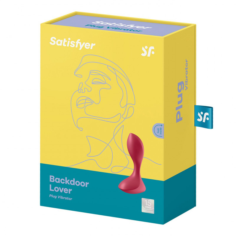 Анальна вібропробка Satisfyer Backdoor Lover Red у використанні, червоний колір