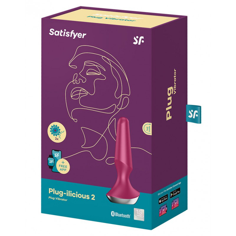 Анальна смарт-вібропробка Satisfyer Plug-ilicious 2 Berry в динаміці, що показує її водонепроникність та можливості використання