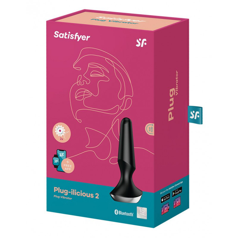 Satisfyer Plug-ilicious 2 Black: загальний вигляд смарт-вібропробки в руках
