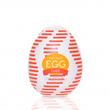 Мастурбатор-яйце Tenga Egg Tube, рельєфні поздовжні лінії
