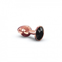 Анальна пробка Dorcel Diamond Plug металева з кристалом Rose Gold S