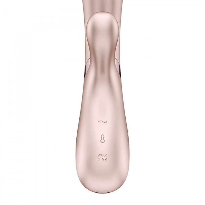 Смарт вібратор-кролик Satisfyer Hot Lover Nude, демонстрація підігріву