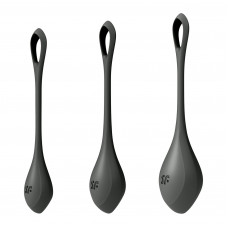 Набір йоні намистин Satisfyer Yoni Power 2 Black, діаметр 2-2,5-3см, маса 22-44-73 г — Keks-Hub