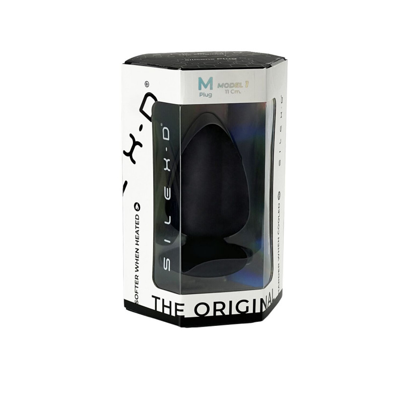 Текстура силікону анальної пробки SILEXD Model 1 M двошарової Silexpan, 6.2 см – гладкість та безпека