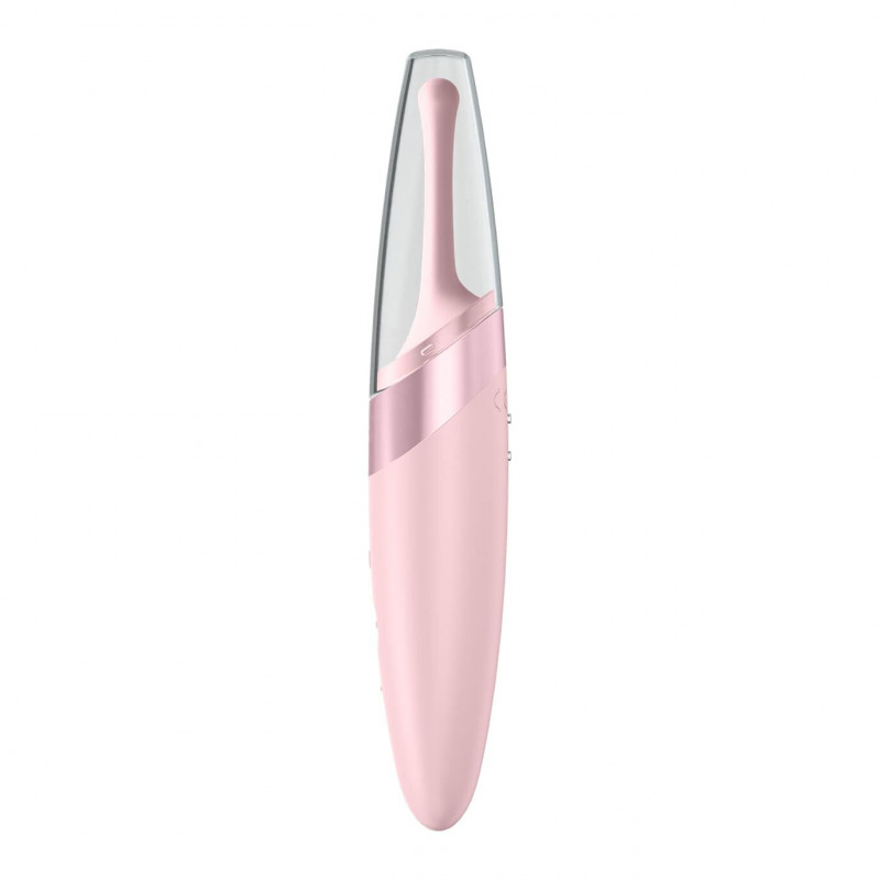 Satisfyer Twirling Delight Rose - вид збоку, демонстрація вигнутої форми