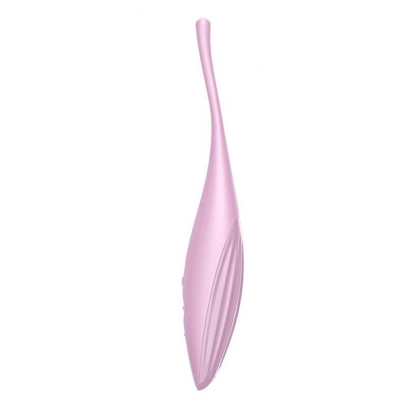 Упаковка рожевого кліторального смарт-вібратора Satisfyer Twirling Joy, стильний дизайн бренду Satisfyer