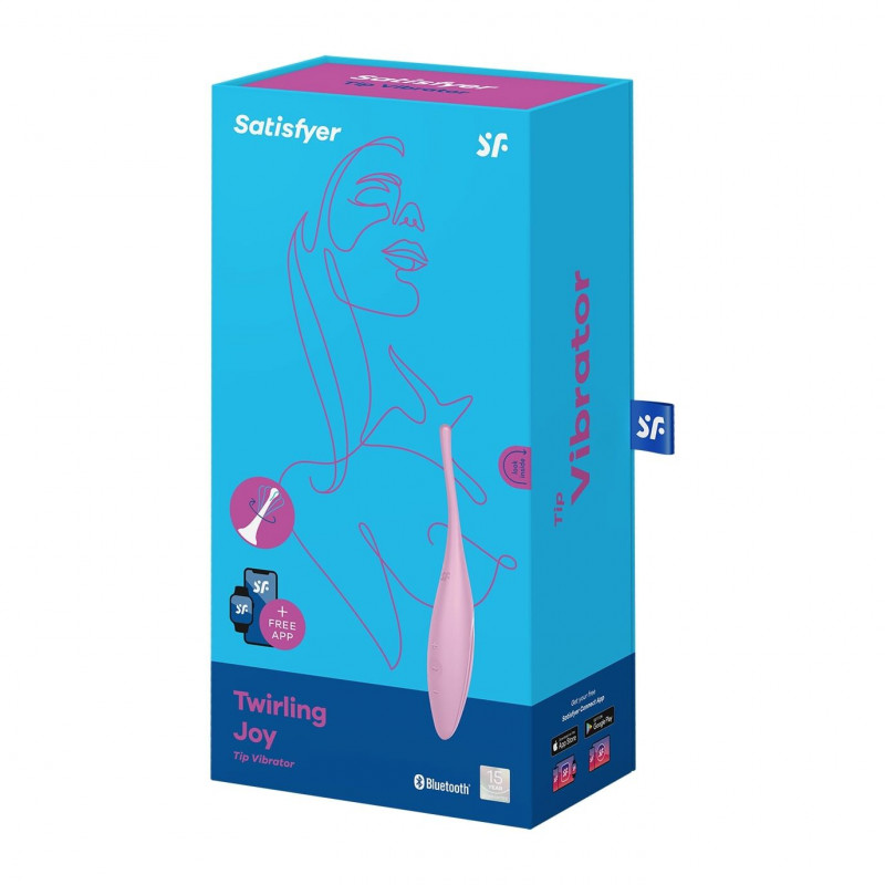 Комплектація рожевого кліторального смарт-вібратора Satisfyer Twirling Joy, включаючи кабель для зарядки