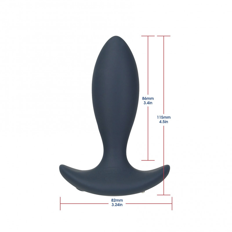 Анальний масажер-пробка LUX Active Throb 4.5, детальний вигляд збоку, ергономічна форма