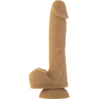 Фалоімітатор ADDICTION ANDREW 8″ Silicone Dong — Caramel, віброкуля в подарунок