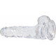 Упаковка прозорого фалоімітатора ADDICTION Clear Dildo with Balls 7″