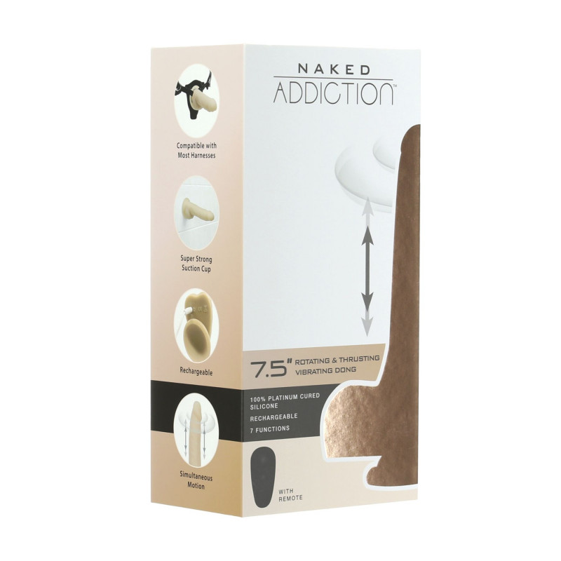 Фалоімітатор ADDICTION The Freak 7,5″ у повний зріст, демонстрація довжини