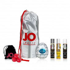 Набір насолоди: Банановий десерт, 3 смаки System JO, Tenga яйце, кубики System JO — Keks-Hub