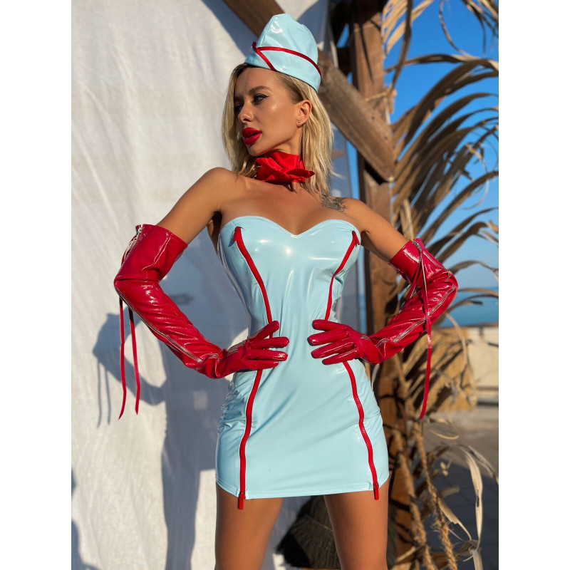 Рольовий костюм стюардеси 'Приголомшлива Жанна' D&A, фронтальний вигляд, розмір M