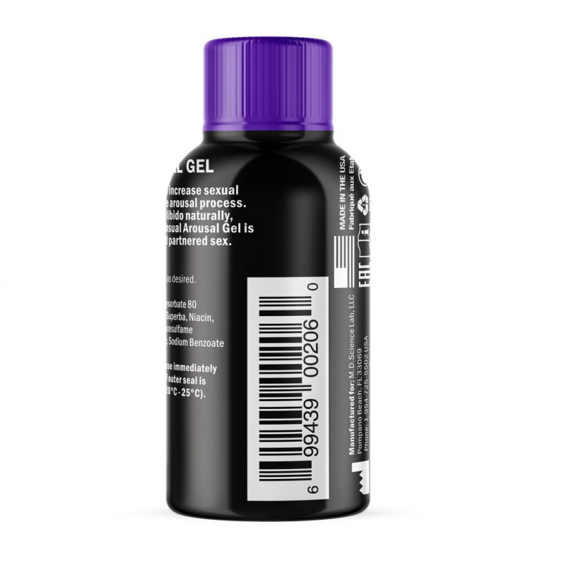 Збуджувальний лубрикант Swiss Navy Sensual Arousal Gel 29.5 мл: детальний вигляд збоку, упаковка