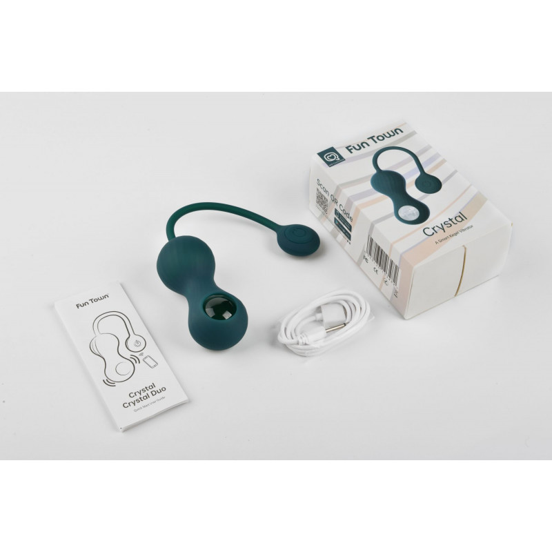 Вагінальні смарт-кульки Fun Town Crystal в динамічному ракурсі