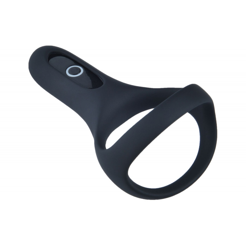 Подвійне ерекційне кільце Fun Town Rise Black, вид збоку, що показує його форму