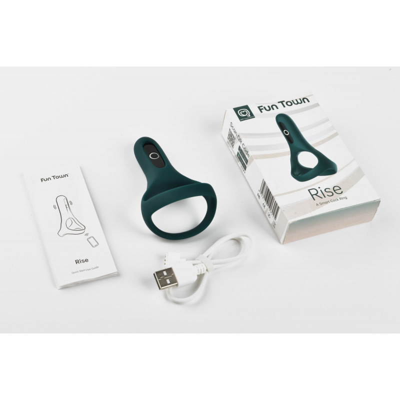 Упаковка подвійного ерекційного кільця Fun Town Rise бірюзове