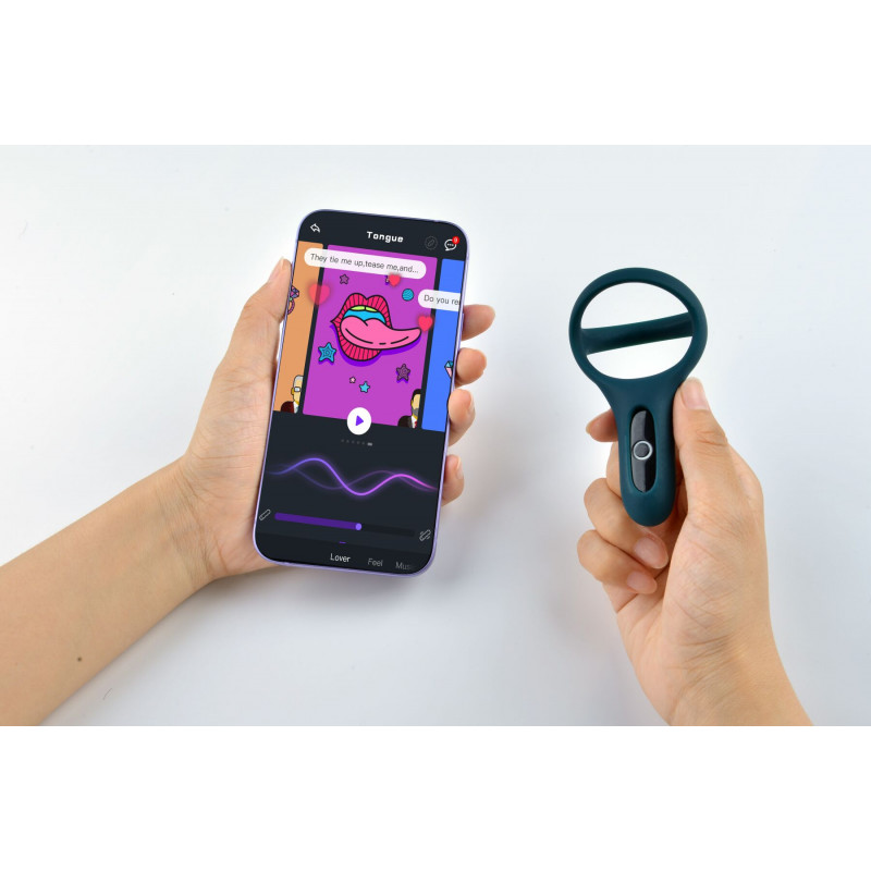 Подвійне ерекційне кільце Fun Town Rise бірюзове, акцент на ергономічний дизайн