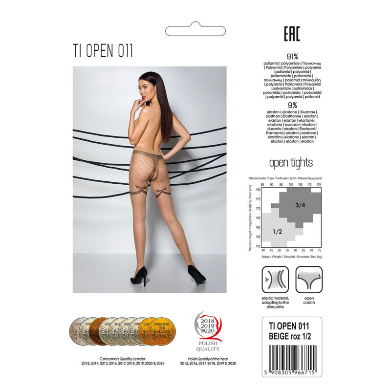 Задня частина тілесних колготок Passion TIOPEN 011 (20 den), 1/2, beige