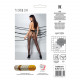 Колготки Passion TIOPEN 014 3/4 (20 den) імітація панчіх з відкритим доступом, чорні - демонстрація еластичності