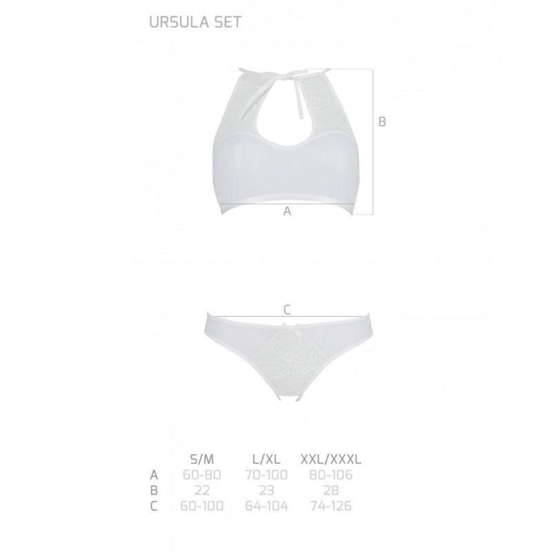 Комплект URSULA SET L/XL, white: стильна упаковка від бренду Passion