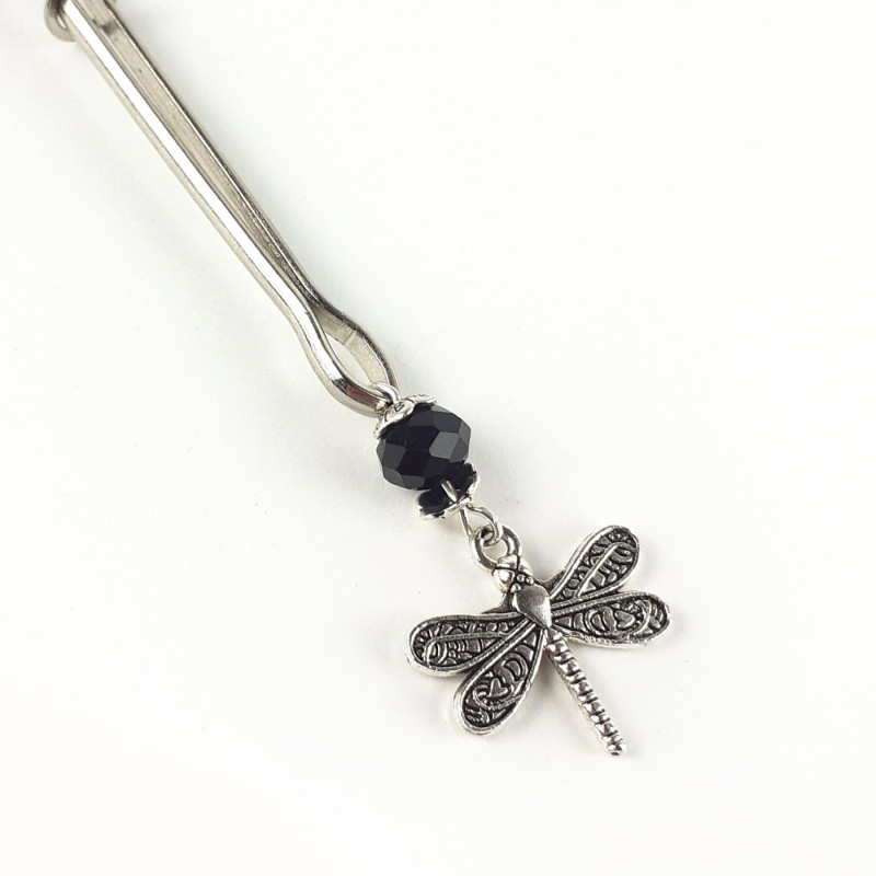 Затискач для клітора Art of Sex Clit Clamp Silver Pearl (SO5849) - вид збоку, демонстрація форми та розміру