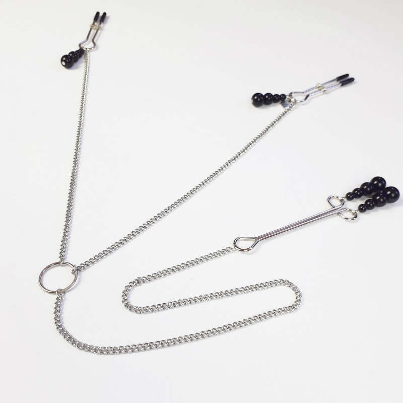 Затискач для сосків Art of Sex Black Pearl: детальний вигляд збоку